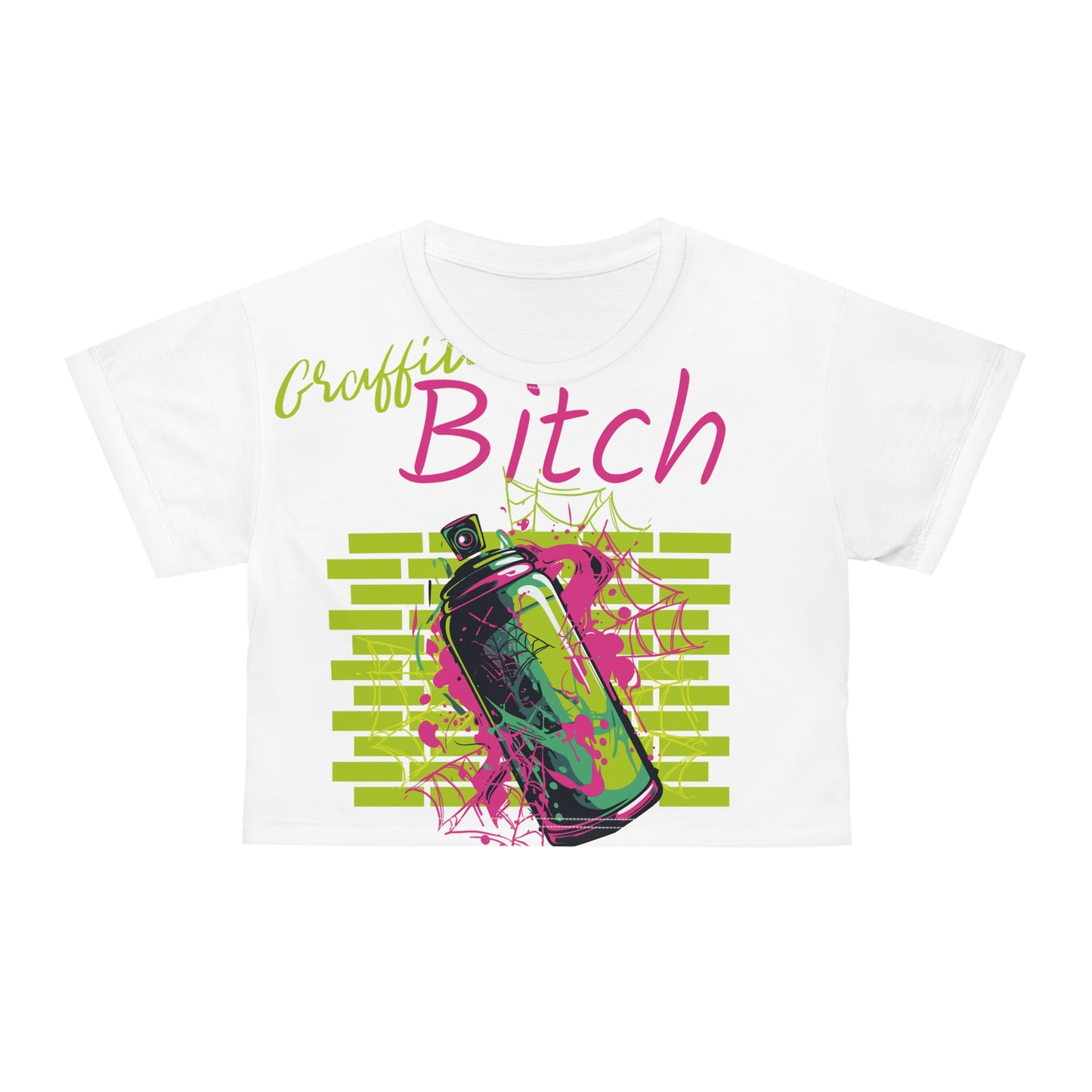 Graffiti Bitch Crop Tee