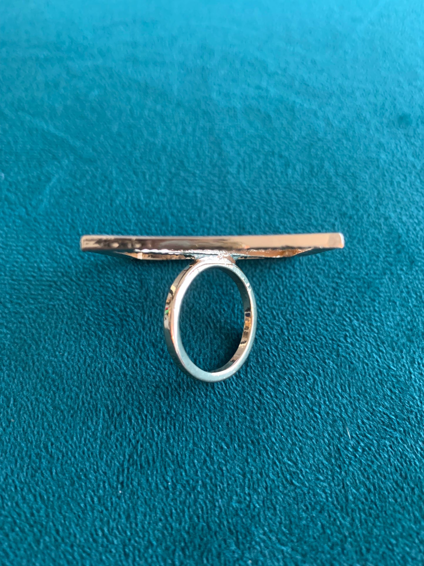 Gold Metal Square Ring