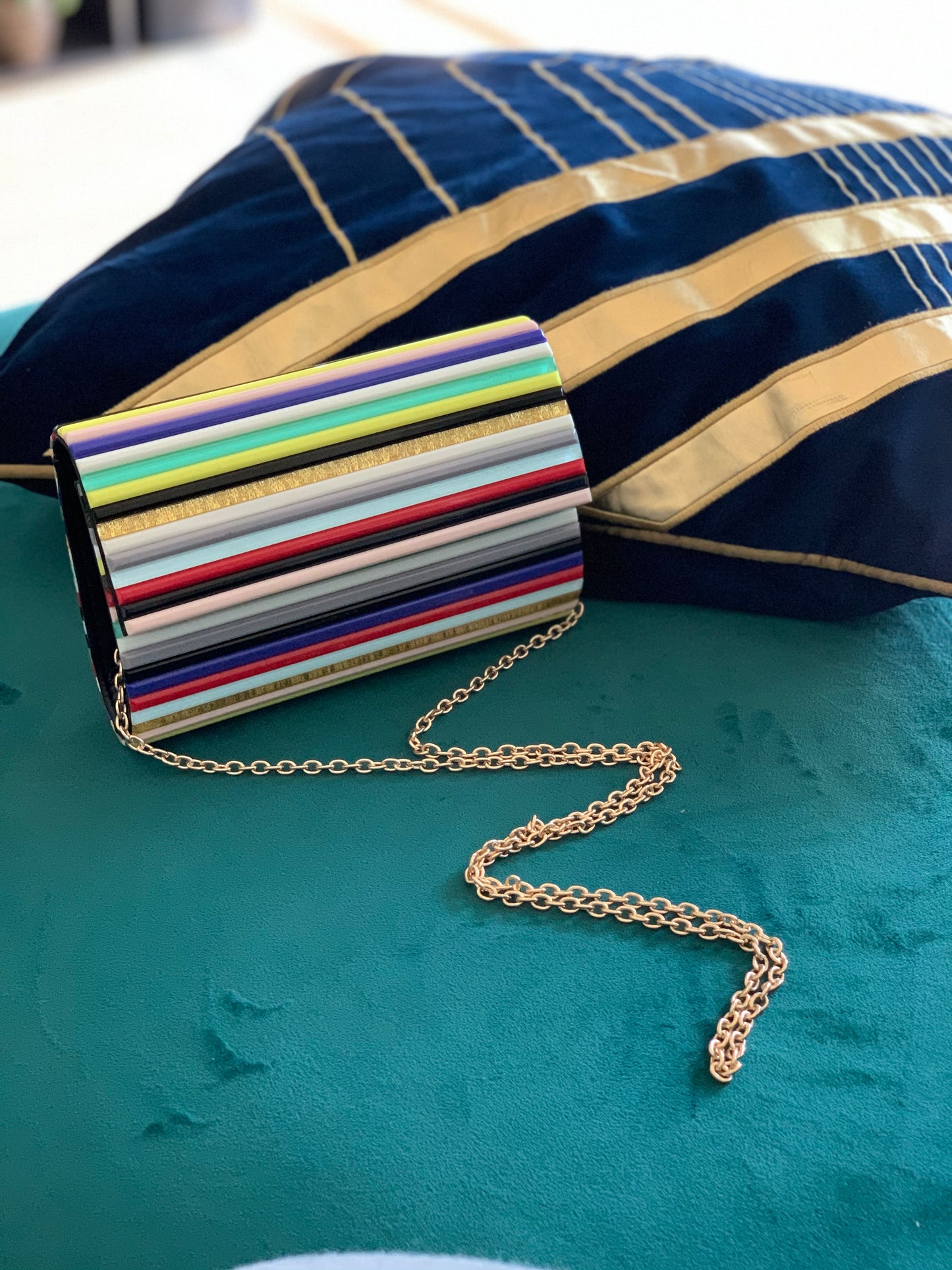 Super Striped Clutch