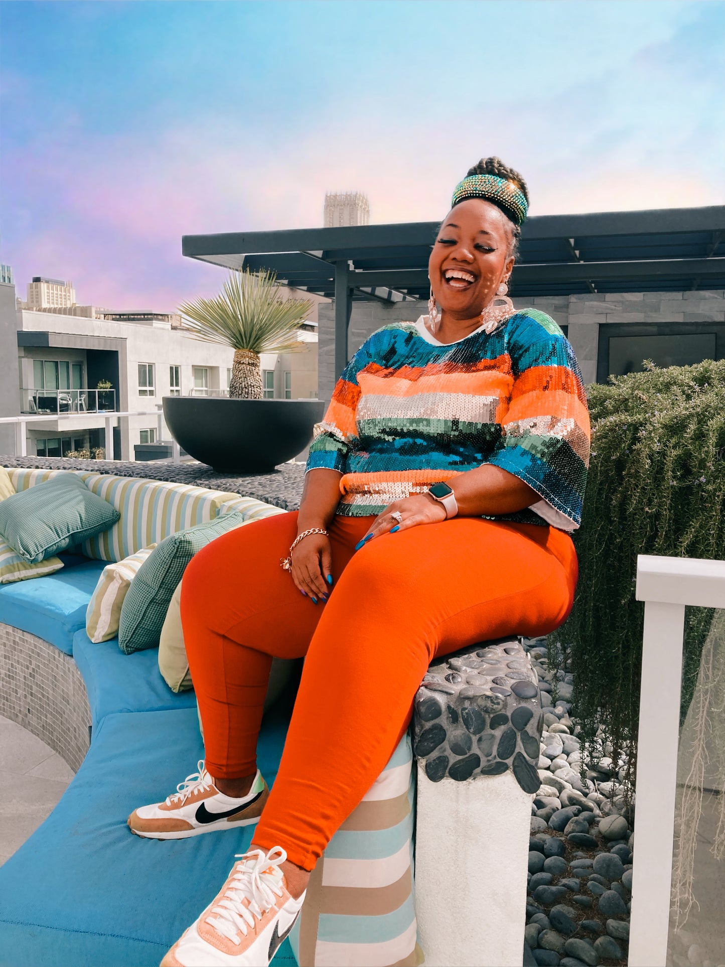 Rainbow Bright Sequins Shirt