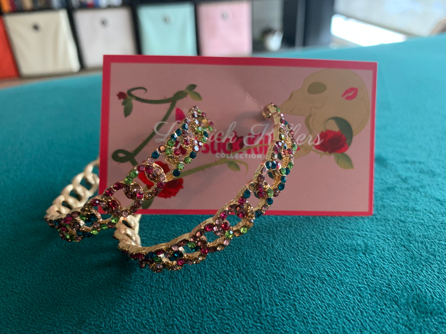 Multi Color Chain Link Hoops