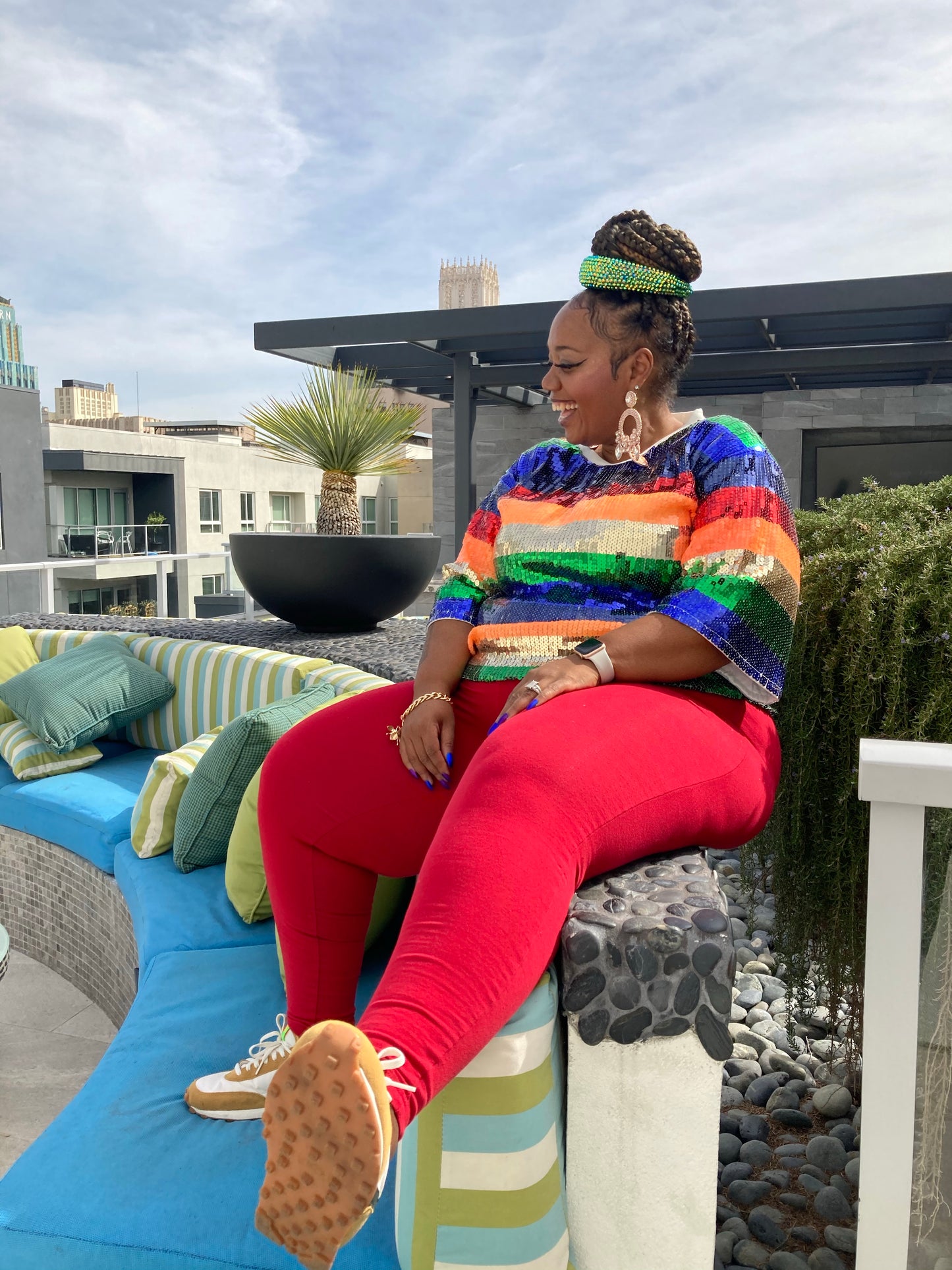 Rainbow Bright Sequins Shirt