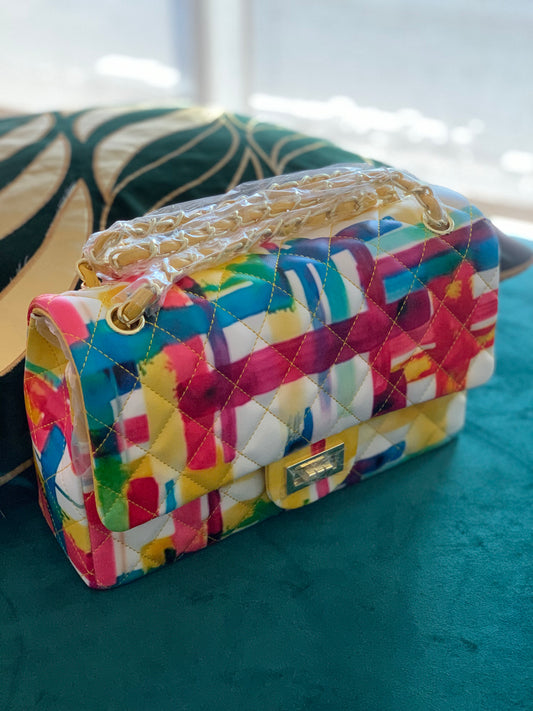 Quilted Painting Handbag