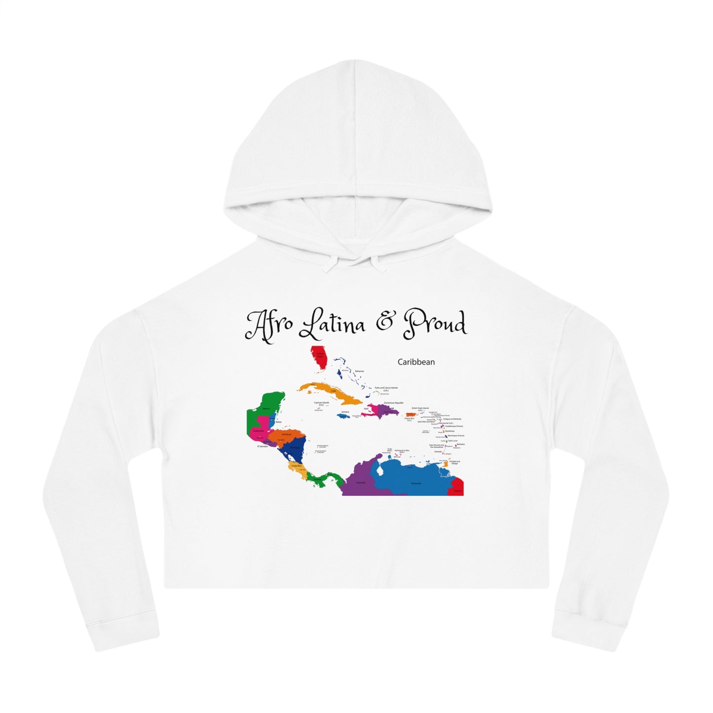 Afro Latina Women’s Cropped Hooded Sweatshirt