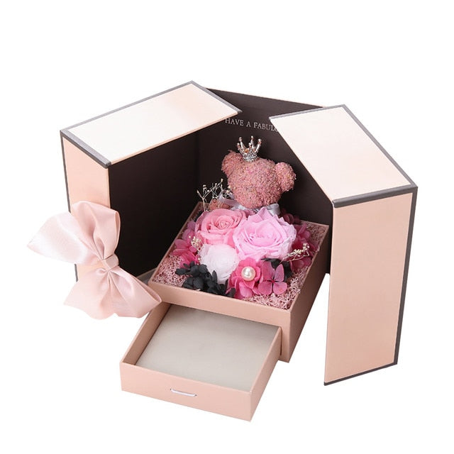 Artificial Flower Jewelry Box