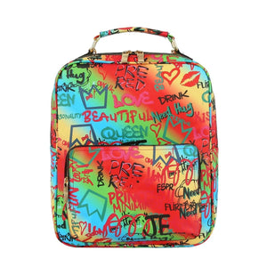 Open image in slideshow, Multi Color Graffiti Trolley Sleeve Backpack
