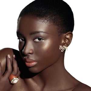 Open image in slideshow, Gold 3 Pcs Black Girl Afro Studs
