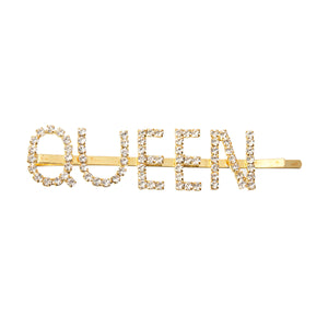 Open image in slideshow, Gold QUEEN Bobby Pin
