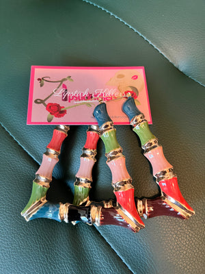 Multi Color Trapezoid Bamboo Hoops