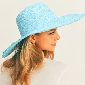 Open image in slideshow, Solid Turquoise Floppy Sun Hat
