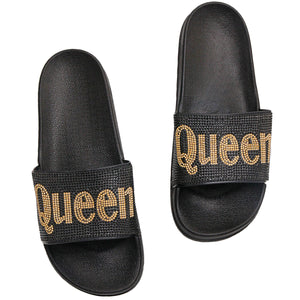Open image in slideshow, Size 7 Queen Black Slides
