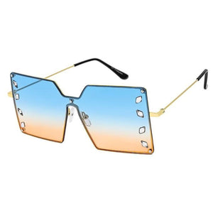 Open image in slideshow, Blue Square Stone Sunglasses
