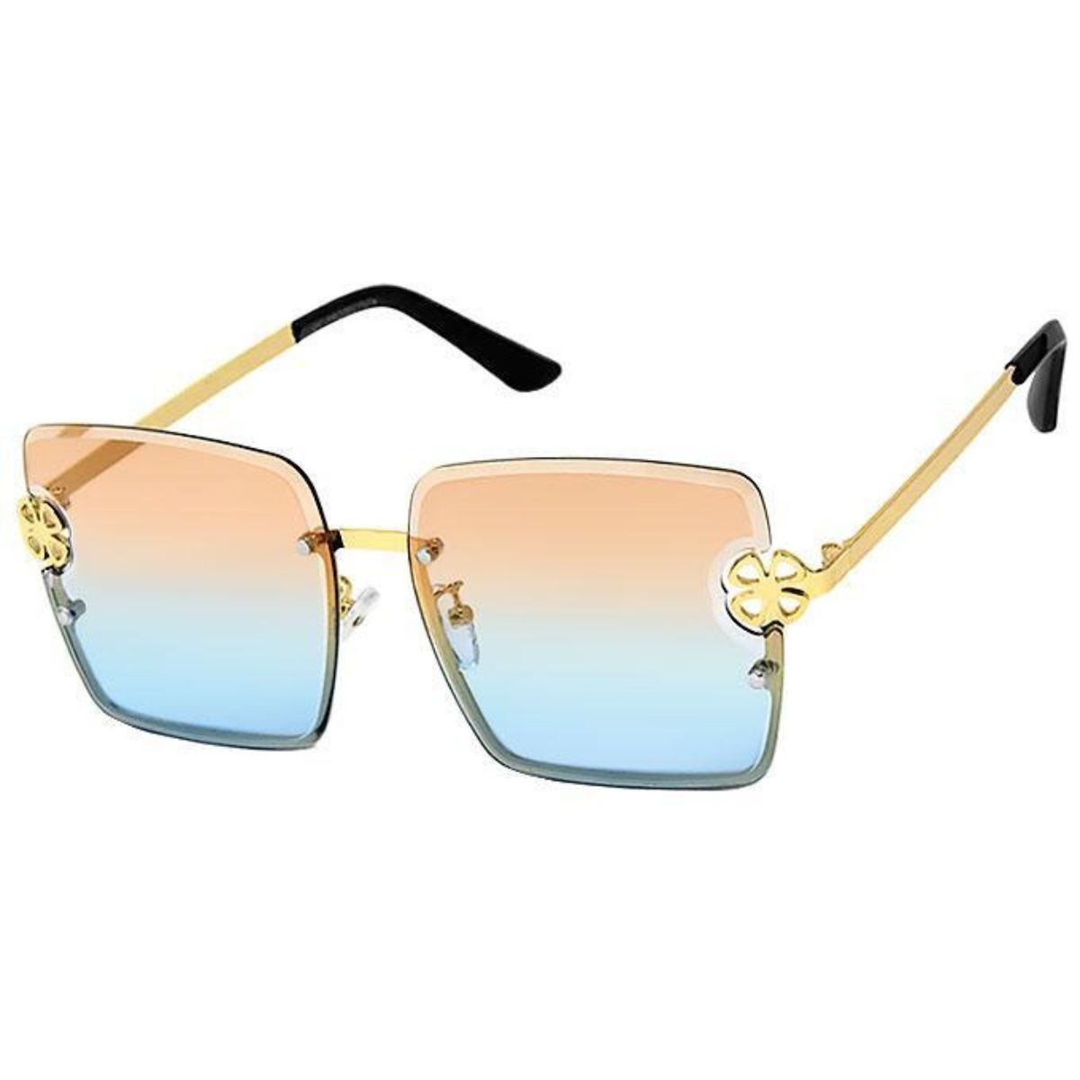 Orange Square Clover Sunglasses
