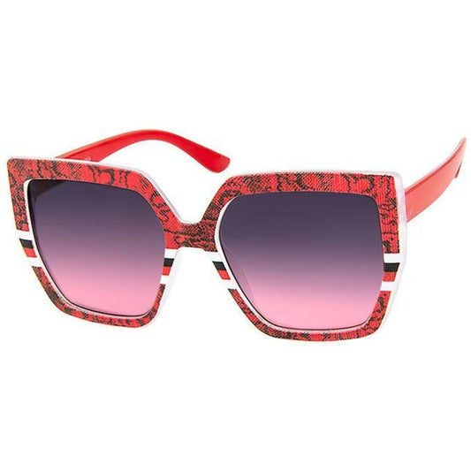 Red Snake Square Sunglasses