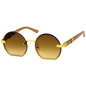 Open image in slideshow, Brown Round Flat Sunglasses
