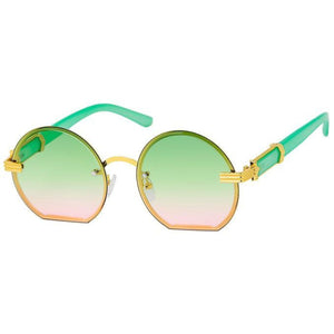 Open image in slideshow, Green Round Flat Sunglasses
