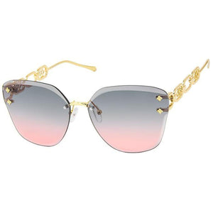 Gray Clover Chain Arm Sunglasses